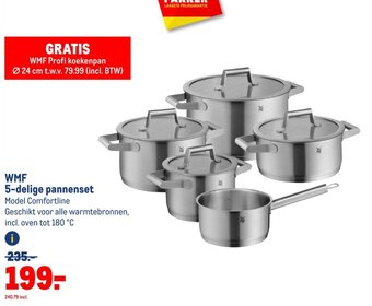 Makro WMF 5-delige pannenset aanbieding