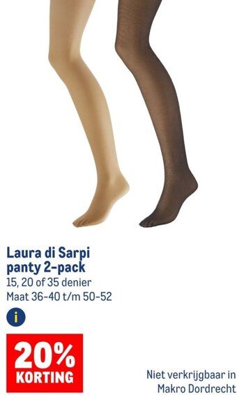 Makro Laura di Sarpi panty 2-pack aanbieding