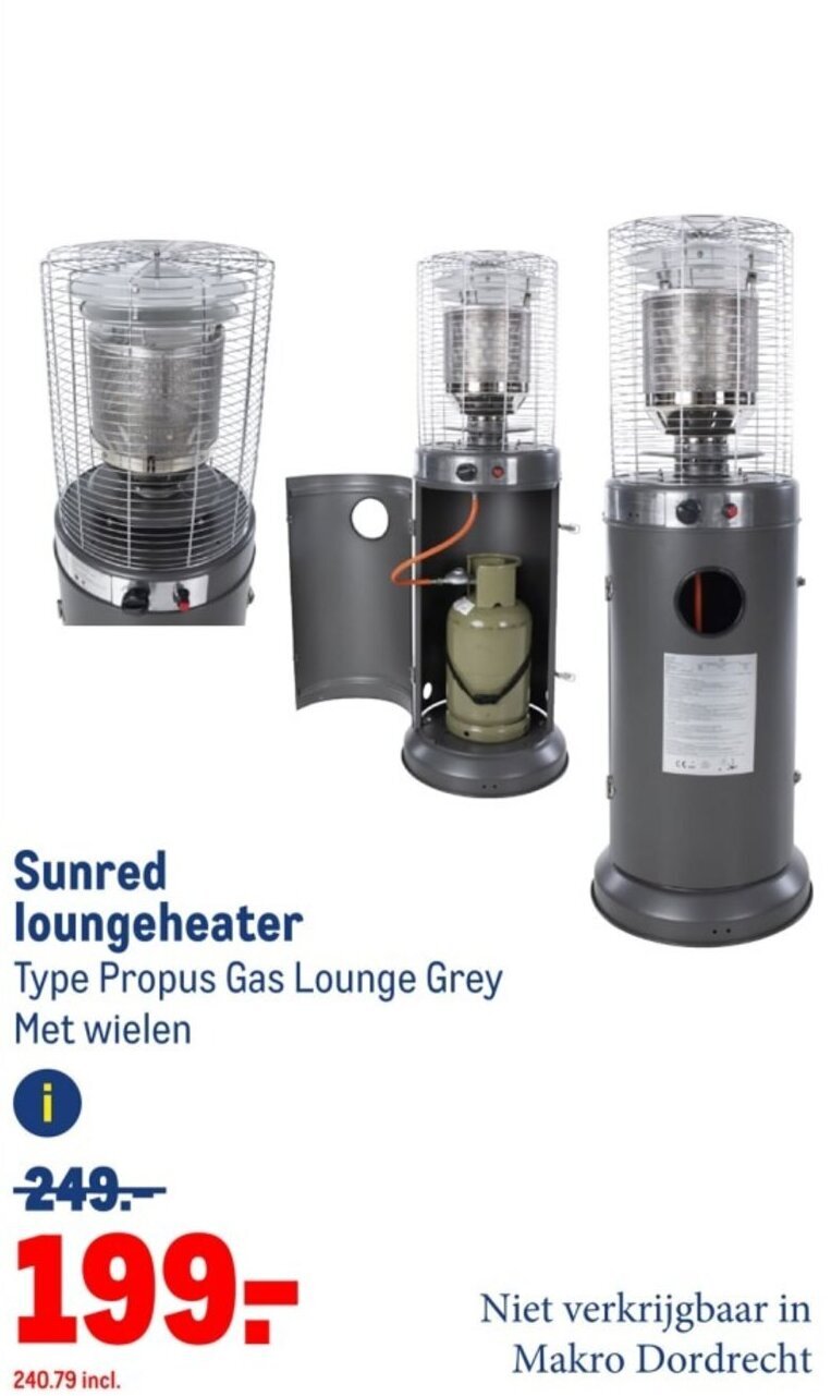 Sunred loungeheater aanbieding bij Makro