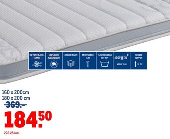 Makro M Suite luxe topper 160x200 cm, 180x200 cm aanbieding