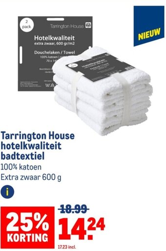 Makro Tarrington House hotelkwaliteit badtextiel aanbieding