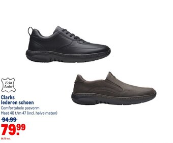 Makro Clarks lederen schoen aanbieding