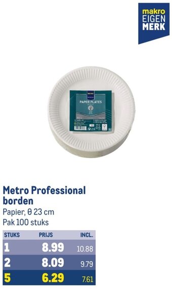 Makro Metro Professional borden aanbieding
