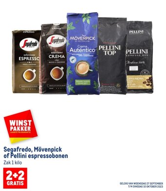 Makro Segafredo, Mövenpick of Pellini espressobonen aanbieding