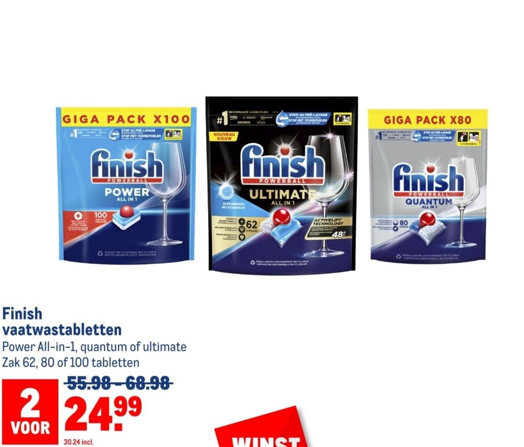 Finish vaatwastabletten aanbieding bij Makro