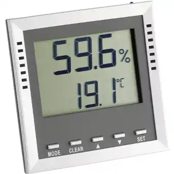 Conrad Tfa dostmann klima guard thermo- en hygrometer zilver aanbieding