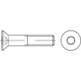 Conrad Toolcraft 149046 verzonken schroeven m6 75 mm binnenzeskant (inbus) iso 10642 staal galvanisch verzinkt 100 stuk(s) aanbieding