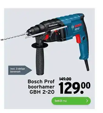 GAMMA Bosch prof Boorhamer GBH 2-20 aanbieding