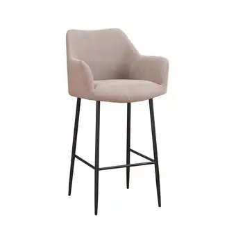 fonQ Bronx71 scandinavische barkruk niklas gerecyclede stof taupe 78 cm aanbieding