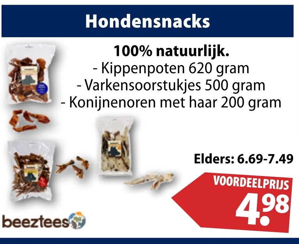 Huisdier Voordeelshop Hondensnacks aanbieding
