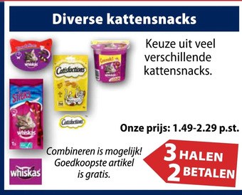 Huisdier Voordeelshop Diverse kattensnacks aanbieding