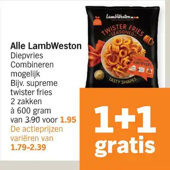 Albert Heijn Alle LambWeston 600 gram aanbieding