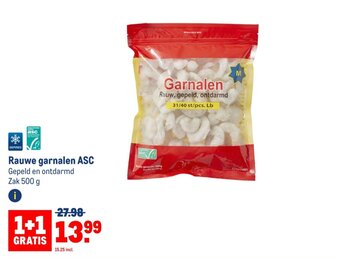 Makro Rauwe garnalen ASC Gepeld en ontdarmd Zak 500 g aanbieding