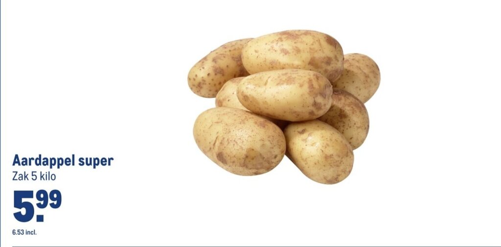 Makro Aardappel super Zak 5 kilo aanbieding