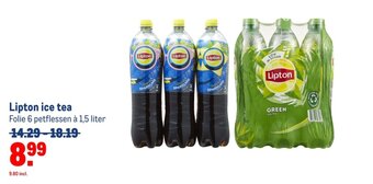 Makro Lipton ice tea Folie 6 petflessen à 1,5 liter aanbieding