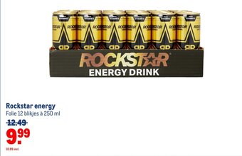 Makro Rockstar energy Folie 12 blikjes à 250 ml aanbieding