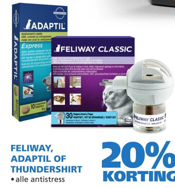 Ranzijn FELIWAY, ADAPTIL OF THUNDERSHIRT aanbieding