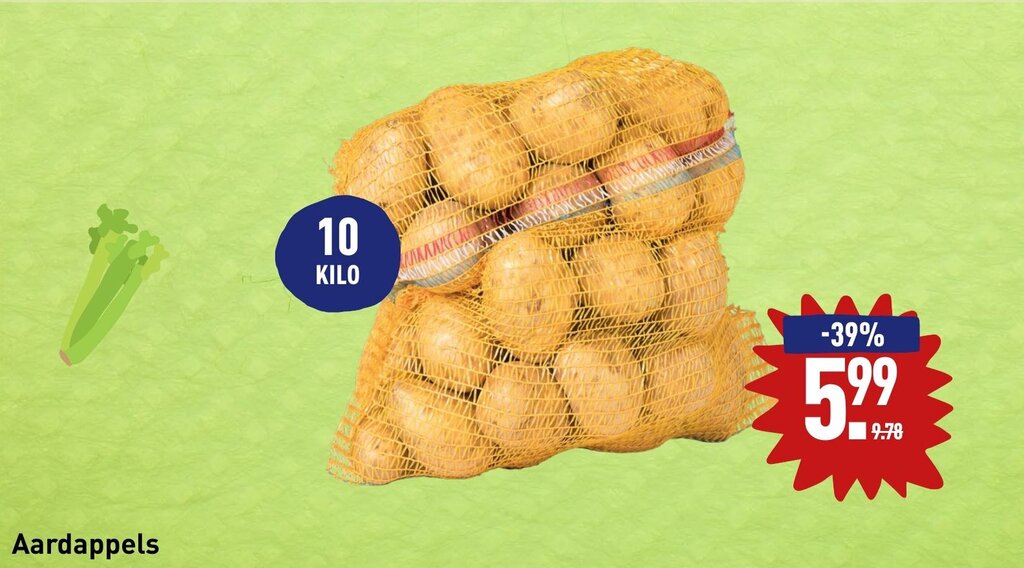 ALDI Aardappels 10 kilo aanbieding
