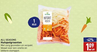 ALDI ALL SEASONS Hutspotgroenten 1kilo aanbieding