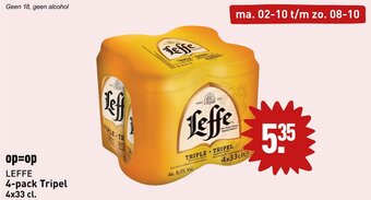 ALDI LEFFE 4-pack Tripel 4x33 cl. aanbieding