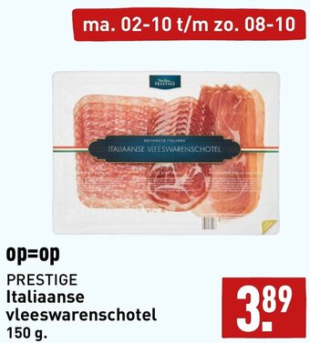 ALDI PRESTIGE Italiaanse vleeswarenschotel  150g aanbieding