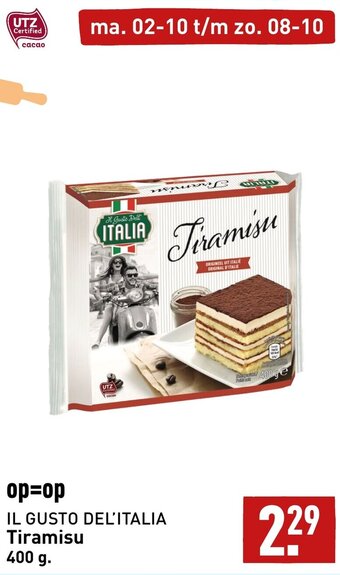 ALDI IL GUSTO DEL'ITALIA Tiramisu 400 g. aanbieding