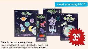 ALDI Glow in the dark assortiment per set aanbieding