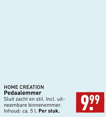 ALDI HOME CREATION Pedaalemmer aanbieding