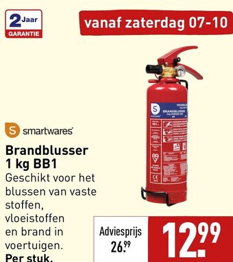 ALDI S smartwares Brandblusser 1 kg BB1 aanbieding