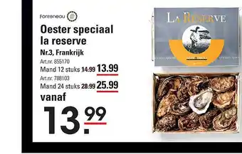 Sligro Fonteneau Oester Speciaal La Reserve aanbieding