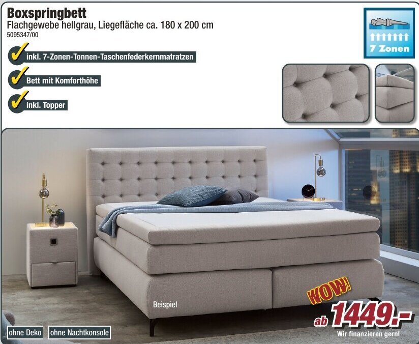 Boxspringbett aanbieding bij Poco