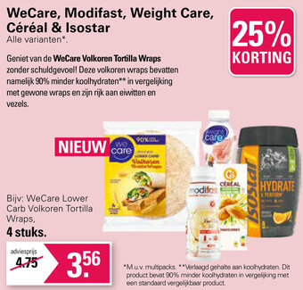 De Online Drogist WeCare, Modifast, Weight Care, Céréal & Isostar aanbieding