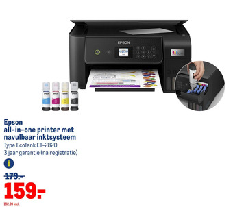 Makro Epson all-in-one printer met navulbaar inktsysteem aanbieding