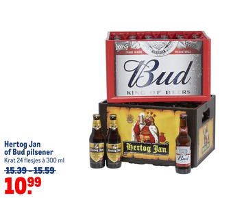 Makro Hertog jan of bud pilsener aanbieding