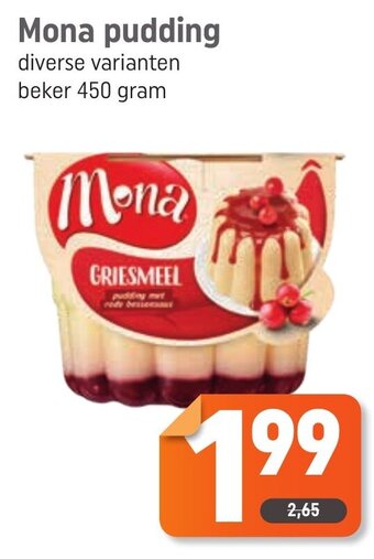 Lekker Makkelijk Mona pudding 450g aanbieding