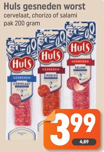 Lekker Makkelijk Huls gesneden worst  200g aanbieding