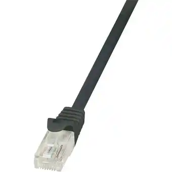 Conrad Logilink cp2063u rj45 netwerkkabel, patchkabel cat 6 u/utp 3.00 m zwart snagless 1 stuk(s) aanbieding