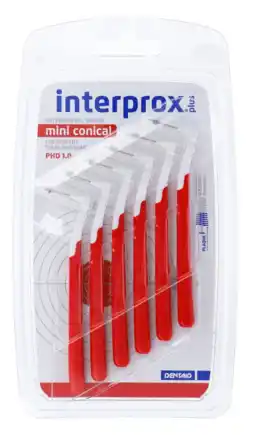De Online Drogist Interprox ragers plus mini conical 2-4mm rood 6st aanbieding