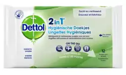 De Online Drogist Dettol 2in1 hygiënisch doekjes 12st aanbieding