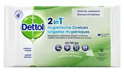 De Online Drogist Dettol 2in1 hygiënisch doekjes 12st aanbieding