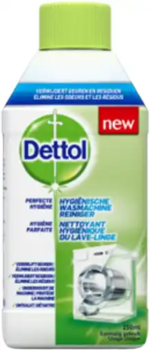 De Online Drogist Dettol hygiënische wasmachine reiniger 250ml aanbieding