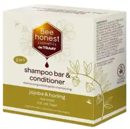 De Online Drogist Bee honest shampoo bar & conditioner jojoba & honing 80gr aanbieding