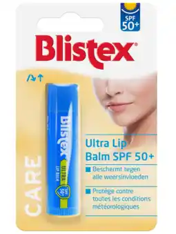 De Online Drogist Blistex lip balm ultra spf50 blisterverpakking 4,25gr aanbieding
