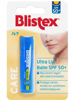 De Online Drogist Blistex lip balm ultra spf50 blisterverpakking 4,25gr aanbieding