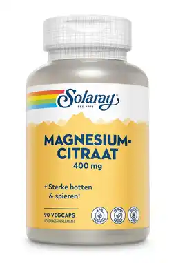De Online Drogist Solaray magnesiumcitraat capsules 90cp aanbieding