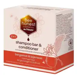 De Online Drogist Bee honest shampoo bar & conditioner bergamot & bijenwas 80gr aanbieding