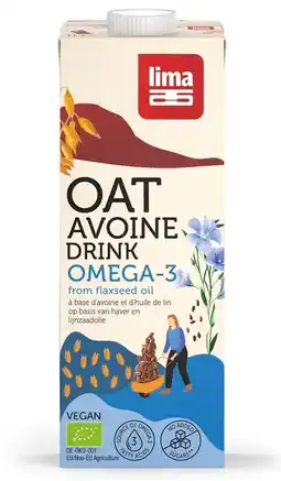 De Online Drogist Lima omega-3 haverdrink 1lt aanbieding