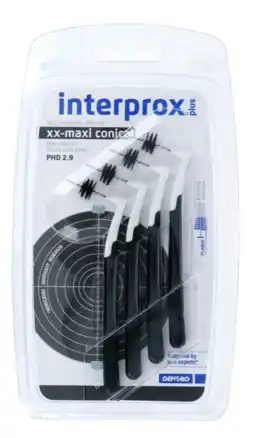 De Online Drogist Interprox ragers plus xx maxi 6mm-11mm zwart 4st aanbieding
