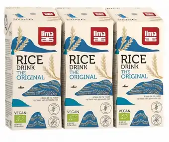 De Online Drogist Lima rijstdrink original 3x200ml 600ml aanbieding