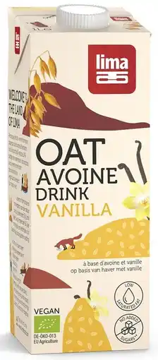 De Online Drogist Lima haverdrink vanille 1lt aanbieding